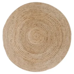 Vloerkleed Ø180cm Jute - Naturel - Kleed Bombay