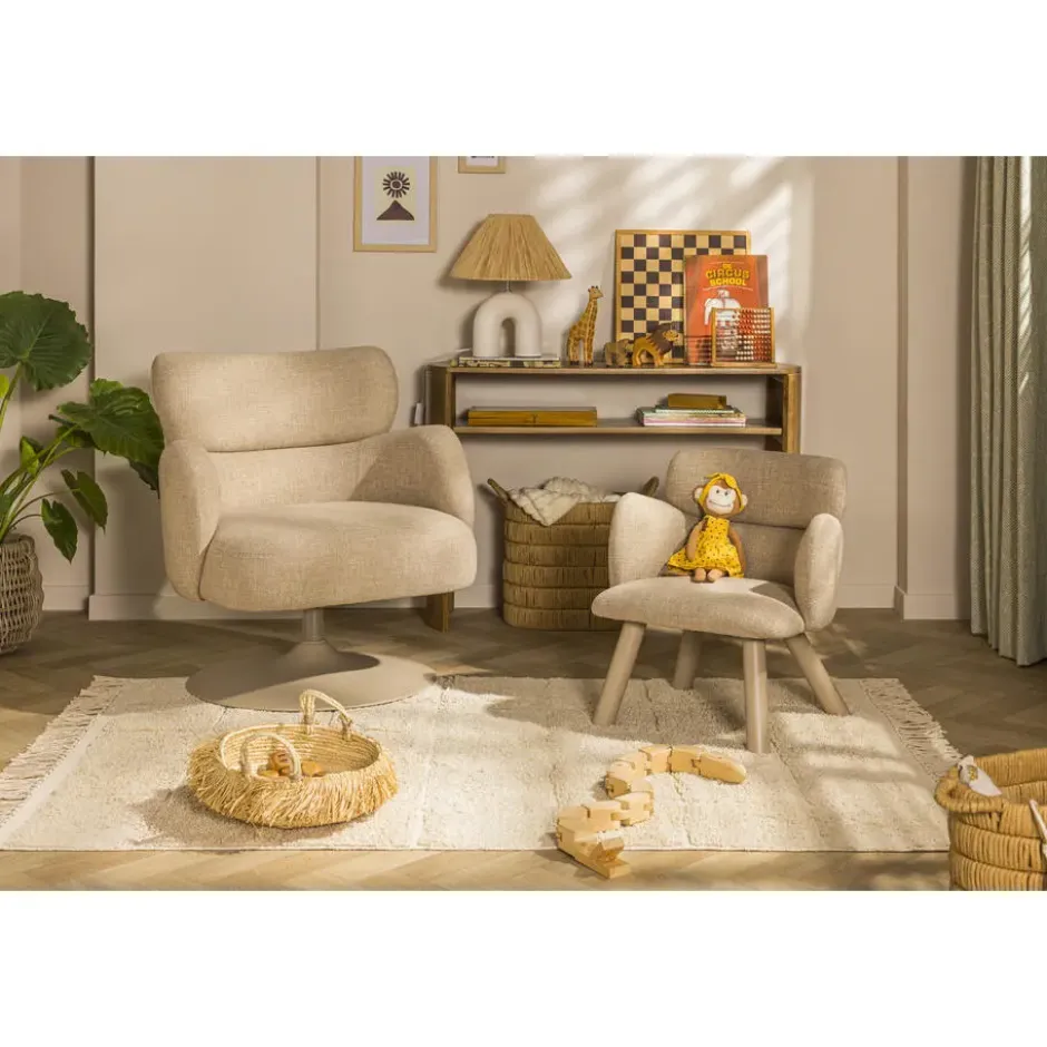 Vloerkleed Nalin - zand - 90x150 cm