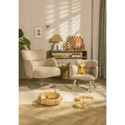 Vloerkleed Nalin - zand - 90x150 cm