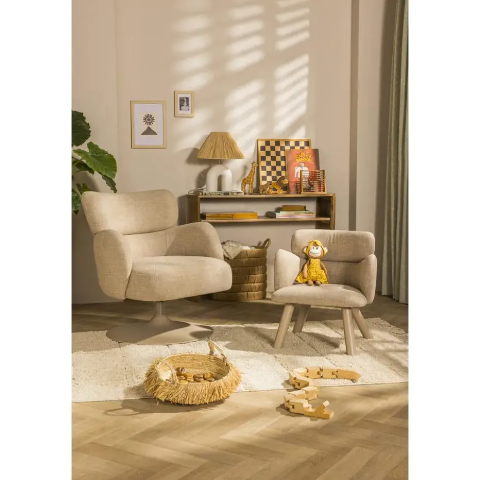 Vloerkleed Nalin - zand - 90x150 cm
