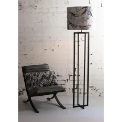 Vloerlamp Mace - Zwart - 30x30x140cm