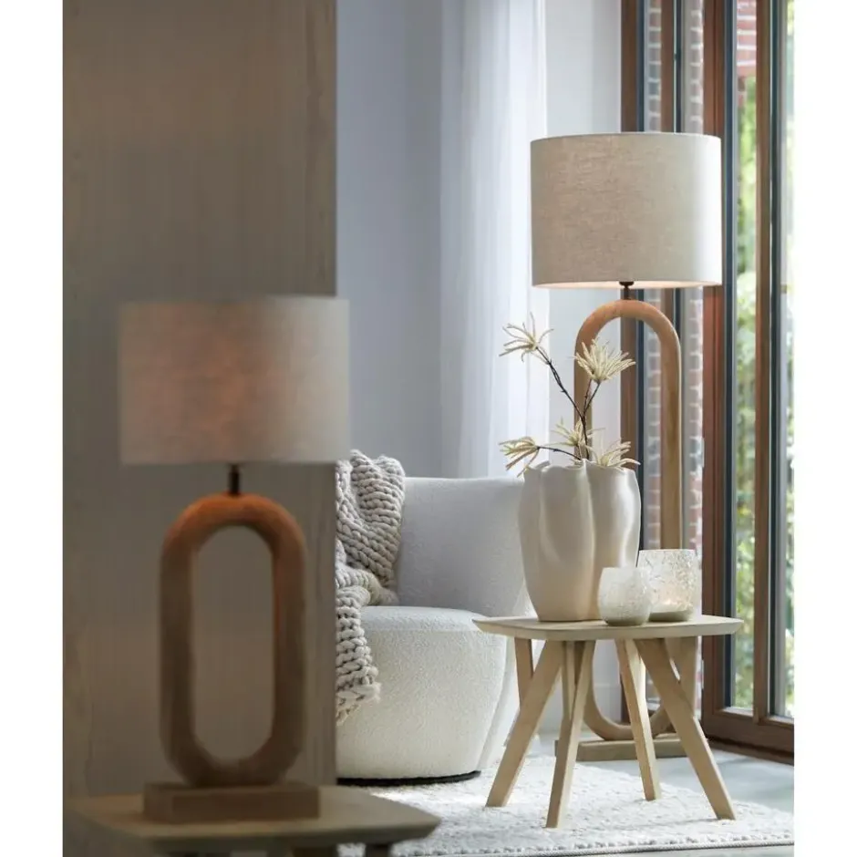Vloerlamp Paceco - Naturel - 35x20x119cm