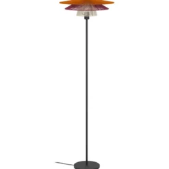 Vloerlamp Pignona E27 - zwart/oranje - 160x50x50 cm