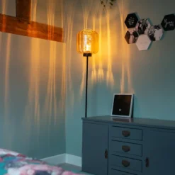 vloerlamp Qara amber E27