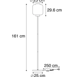 vloerlamp Qara amber E27