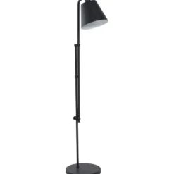 Vloerlamp Xemm - zwart metaal - E27 - 110x30xØ25 cm