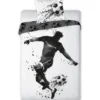 Voetbal Dekbedovertrek Pass - Eenpersoons - 140 x 200 cm - Katoen
