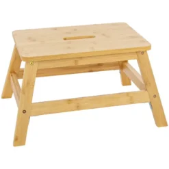 Voetenbankje/krukje - bamboe - 47 x 33 x 25 cm - max 150 kilo
