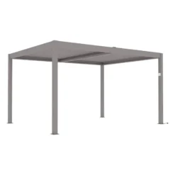 Vrijstaande pergola AMADORA - 395 cmx305 cmx220 cm - Taupe Metaal