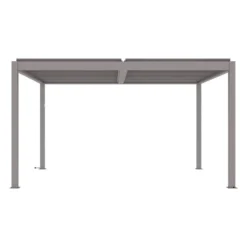 Vrijstaande pergola AMADORA - 395 cmx305 cmx220 cm - Taupe Metaal