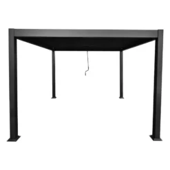 Vrijstaande pergola AMALFI - 300 cmx300 cmx220 cm - Antracietgrijs Metaal
