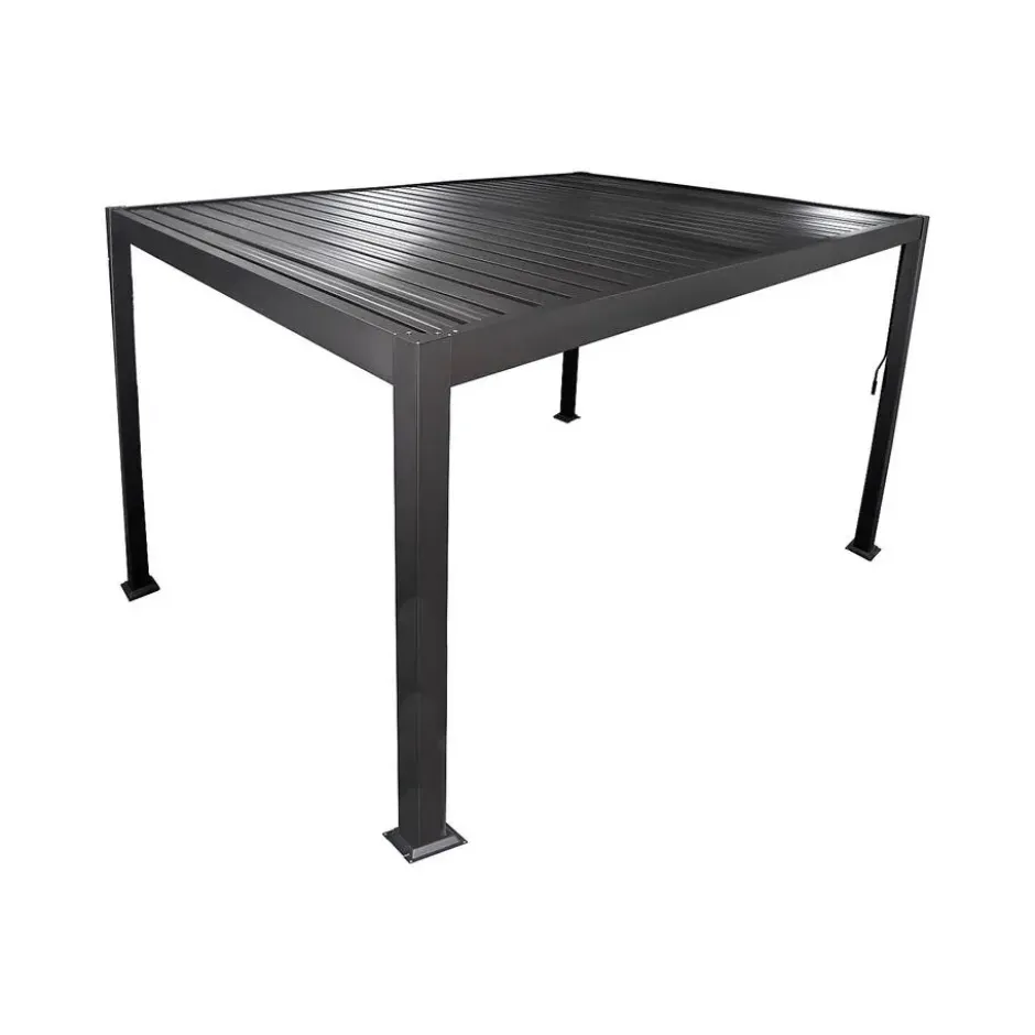 Vrijstaande pergola AMALFI - 300 cmx300 cmx220 cm - Antracietgrijs Metaal