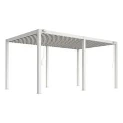 Vrijstaande pergola AMALFI - 500 cmx300 cmx250 cm - Wit Metaal