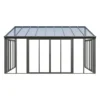 Vrijstaande pergola MATHILDA - 546 cmx382 cmx224 cm - Antracietgrijs Kunststof