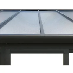 Vrijstaande pergola MATHILDA - 546 cmx382 cmx224 cm - Antracietgrijs Kunststof