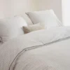 Walra - Dekbedovertrek Gentle Stripes - 140x220 cm - Off White / Bruin