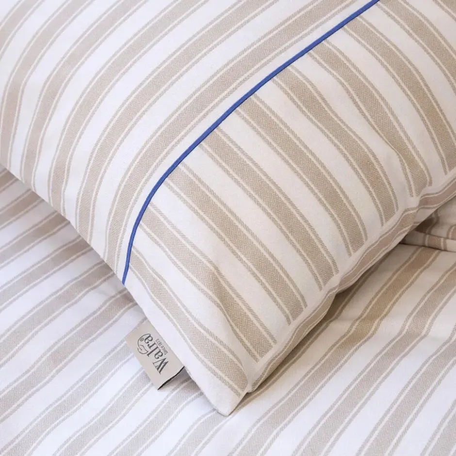 Walra - Dekbedovertrek Refined Lines - 140x220 cm - Zand