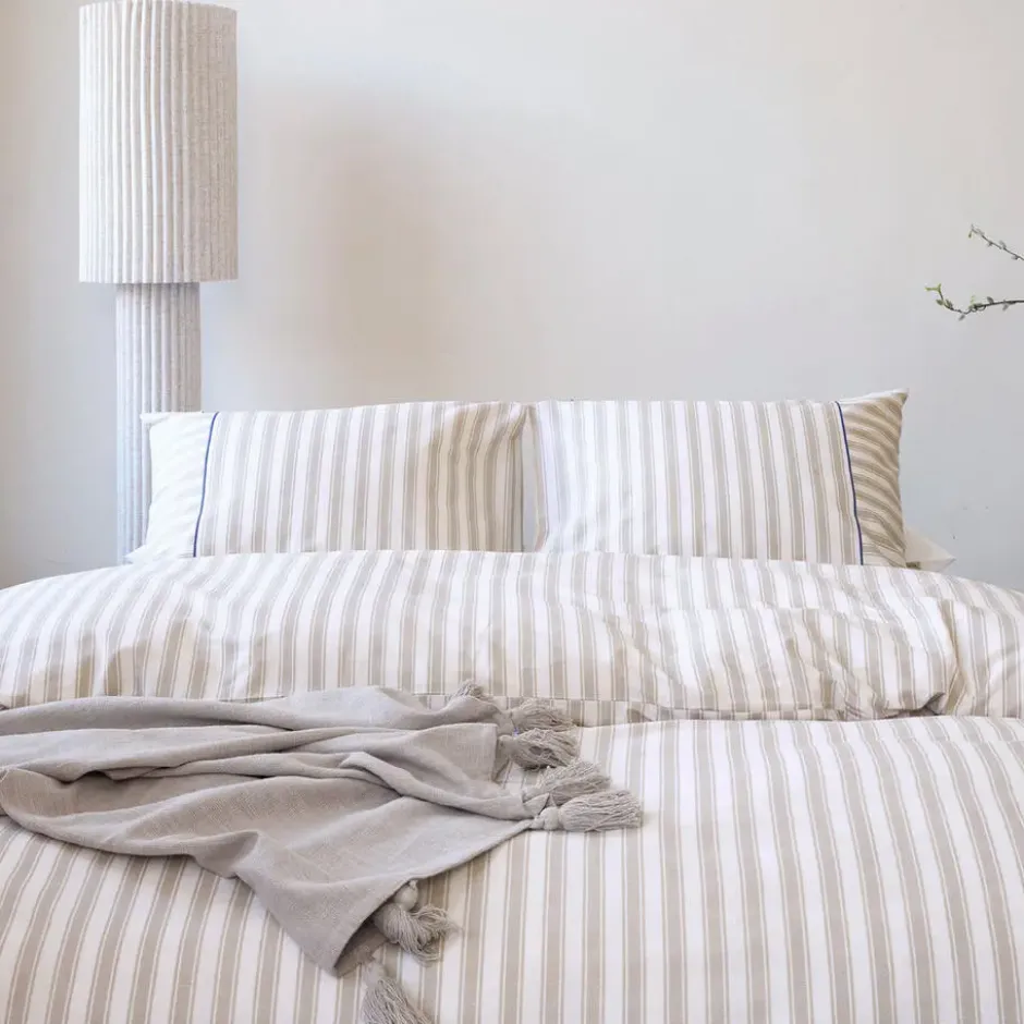 Walra - Dekbedovertrek Refined Lines - 140x220 cm - Zand