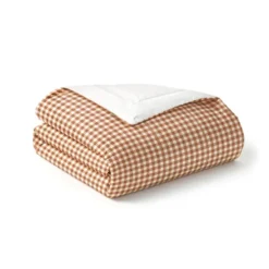 Walra - Dekbed zonder overtrek Cozy Check - 200x200 cm - Bruin / Off White