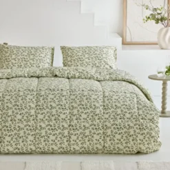 Walra - Dekbed zonder overtrek Dancing Twigs - 140x200 cm - Groen