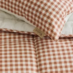 Walra - Dekbed zonder overtrek Cozy Check - 240x220 cm - Bruin / Off White