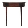 Wandgemonteerde kastanjehouten console zonder rugleuning, 1 lade, bruin