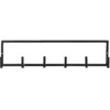 Wandhaak Aken 6 haaks - zwart - 12x50x8 cm