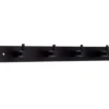 Wandkapstok - zwart - met 4 jashaken - metaal - 4 x 32 cm