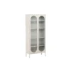 Wandkast Beige Metaal/Glas - 80x35x180cm - Lima