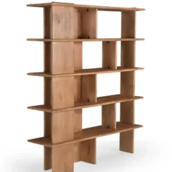 Wandkast Naturel Hout - 150x40x180cm - Lina