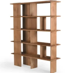 Wandkast Naturel Hout - 150x40x180cm - Lina