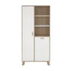 Wandkast Wit/Naturel - 90x40x190cm - Ikast