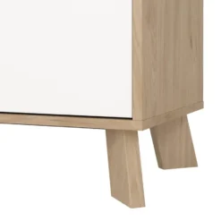 Wandkast Wit/Naturel - 90x40x190cm - Ikast