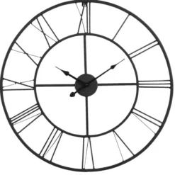 Wandklok Mitchel - zwart - Ø60 cm