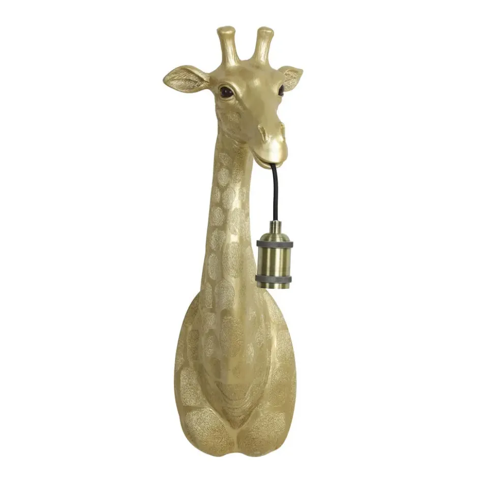 Wandlamp Giraffe - Goud - 20,5x19x61cm