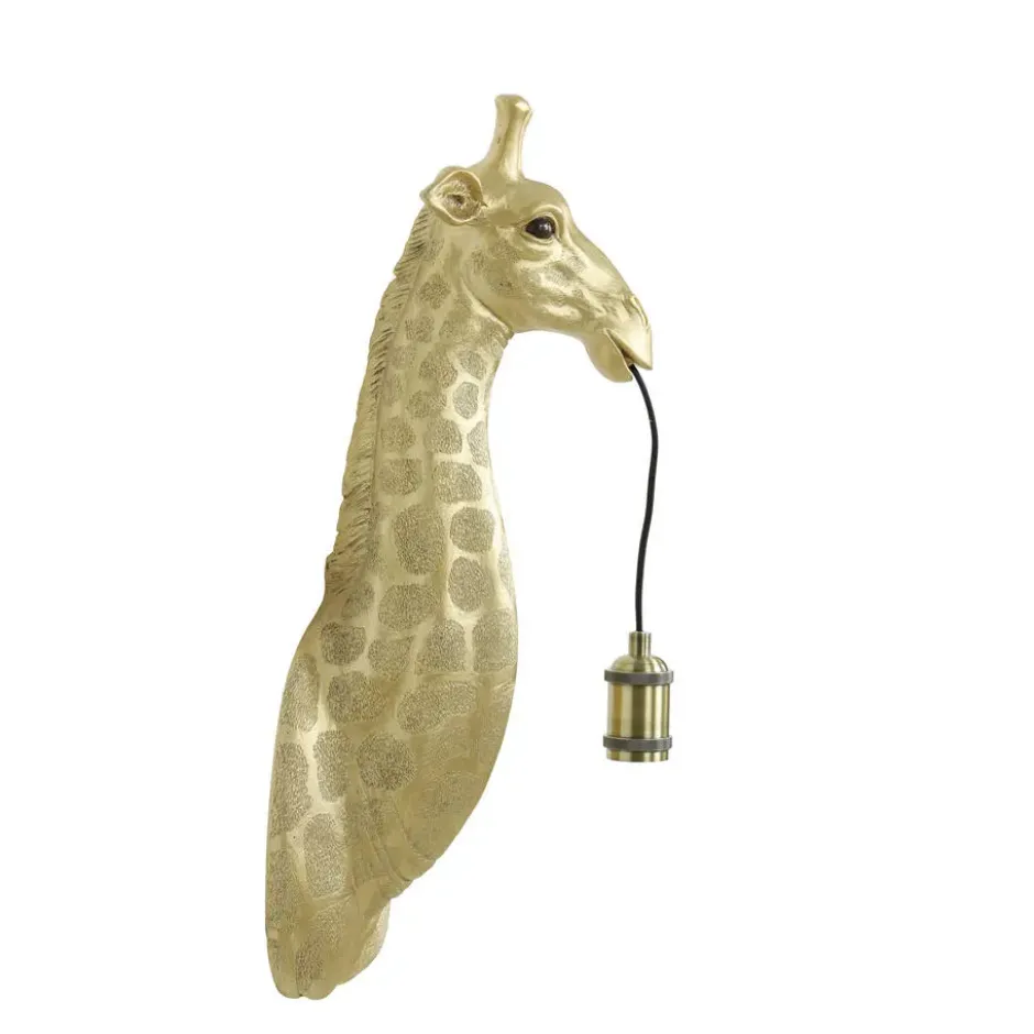 Wandlamp Giraffe - Goud - 20,5x19x61cm