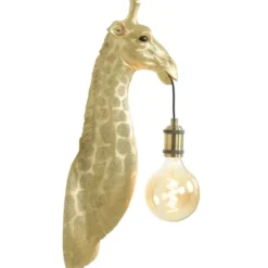 Wandlamp Giraffe - Goud - 20,5x19x61cm