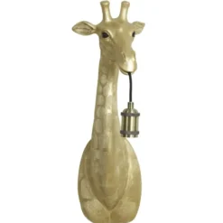 Wandlamp Giraffe - Goud - 20,5x19x61cm