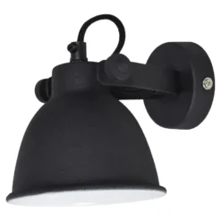 Wandlamp Industrial Ø12cm vintage black