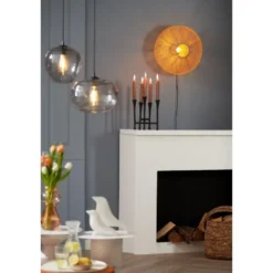 Wandlamp Lyra - Bruin - Ø43cm