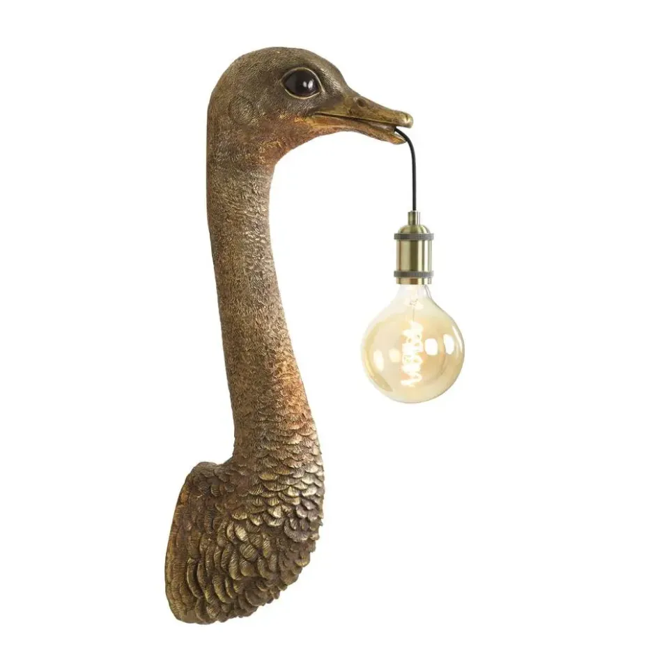 Wandlamp Ostrich - Brons - 25x19x72cm