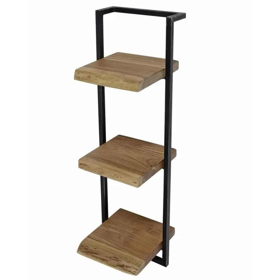 Wandplank Edge 100cm - Acaciahout & Metaal