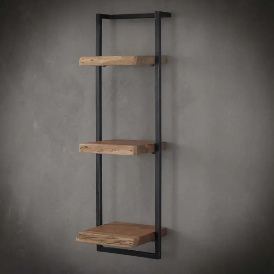 Wandplank Edge 100cm - Acaciahout & Metaal