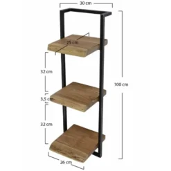 Wandplank Edge 100cm - Acaciahout & Metaal