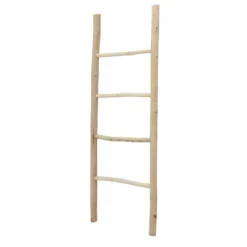 Wandplank ladder 4 niveaus van massief hout