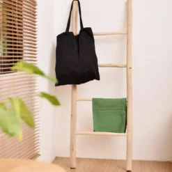 Wandplank ladder 4 niveaus van massief hout
