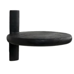 Wandplank Zwart Mangohout - 25x25x20cm - Febe