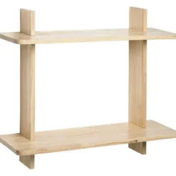 Wandrek Mick naturel rubberwood - 53x60x20 cm