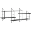 Wandrek Viki (dubbel) - zwart - 79x25,5x191 cm