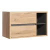 Wastafelmeubel PURNAL - 100 cmx45.5 cmx60 cm - Natuurlijk licht Hout paneel